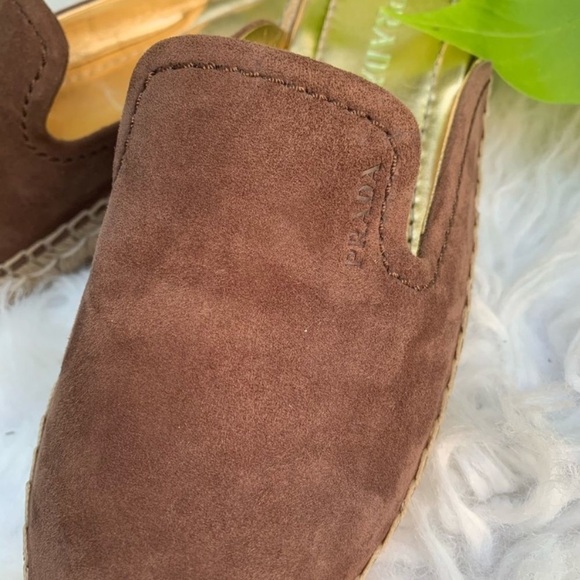 PRADA Suede Espadrille Mules, 36 - Picture 5 of 6